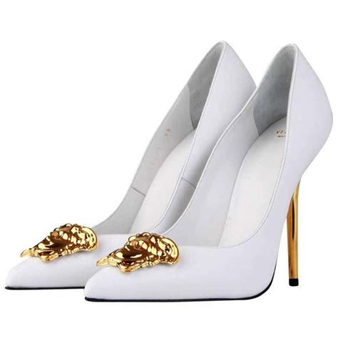 versus versace white heels|versace icon high heels.